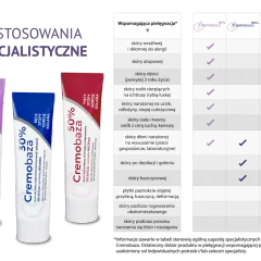 Seria Cremobaza 10%, 30%, 50% do specjalistycznej pielęgnacji skóry.