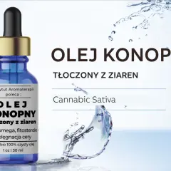 Odkryj niezwykłe olej konopny właściwości. Czysty olej tłoczony z ziaren, idealny do pielęgnacji cery.