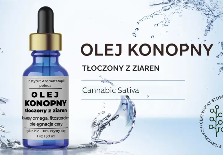 Odkryj niezwykłe olej konopny właściwości. Czysty olej tłoczony z ziaren, idealny do pielęgnacji cery.