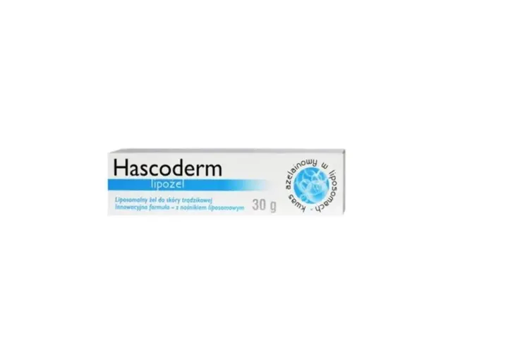 Hascoderm lipożel, żel do skóry trądzikowej z kwasem azelainowym w liposomach. Innowacyjna formuła 30g.