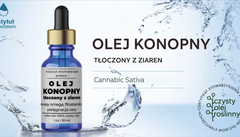 Odkryj niezwykłe olej konopny właściwości. Czysty olej tłoczony z ziaren, idealny do pielęgnacji cery.