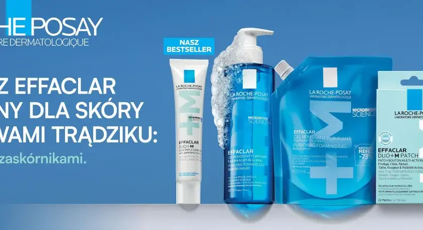Linia Effaclar od La Roche-Posay: żel, krem i plastry na pryszcze i zaskórniki.