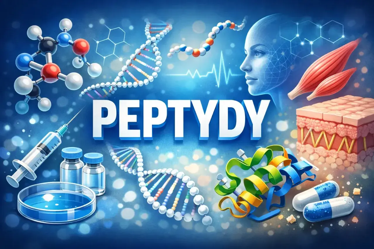 Peptydy: cząsteczki życia, od DNA po mięśnie i skórę. Zrozum, co to są peptydy i ich rola w organizmie.