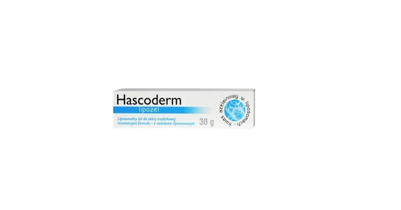 Hascoderm lipożel, żel do skóry trądzikowej z kwasem azelainowym w liposomach. Innowacyjna formuła 30g.